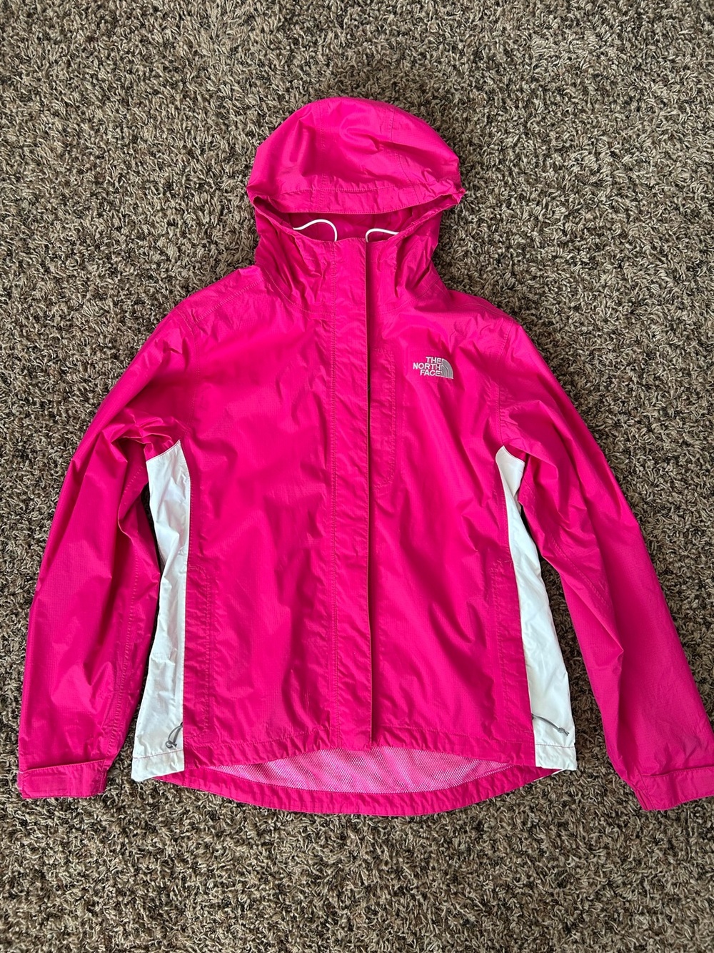 The North Face Women’s HyVent Pink Hooded Rain Jacket